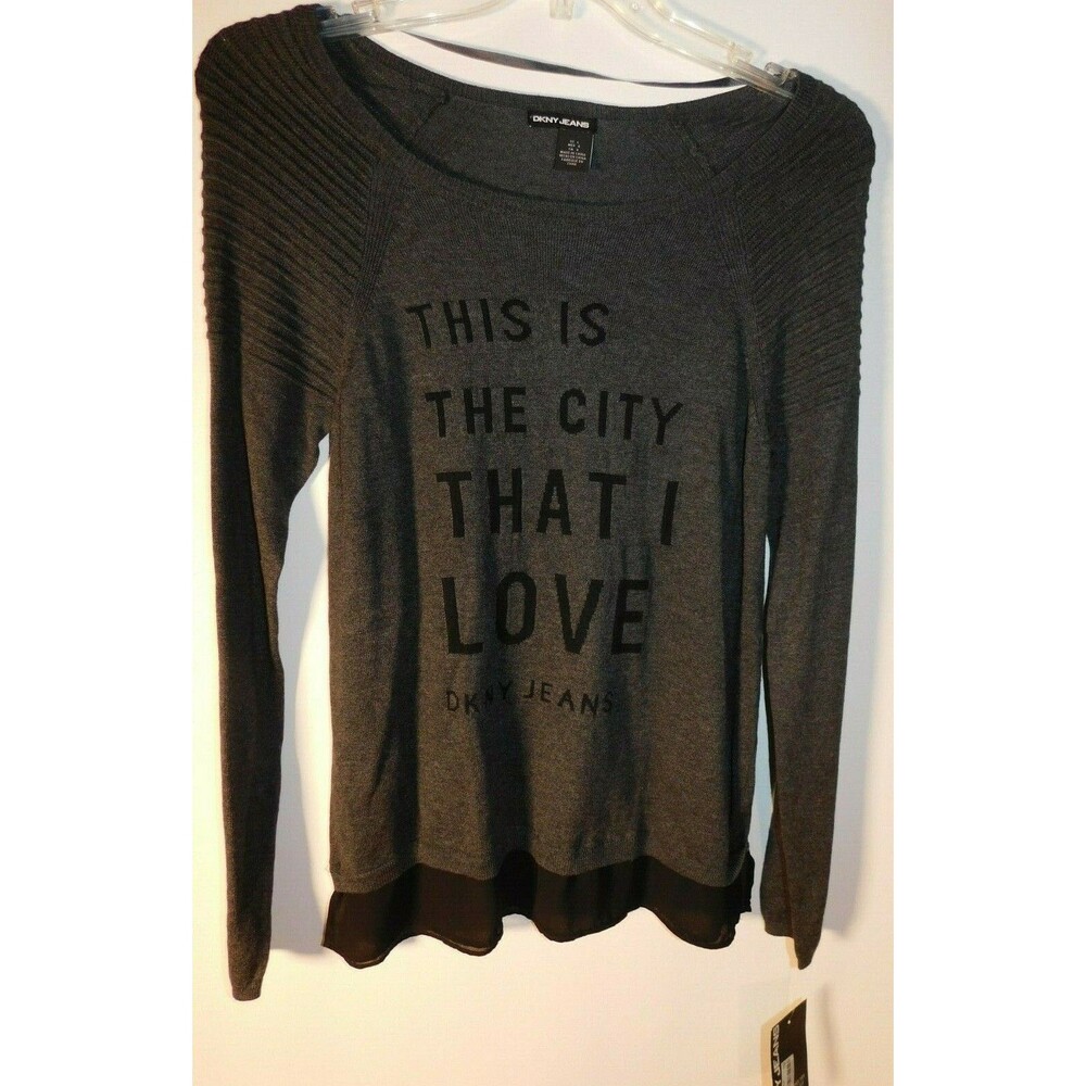 DKNY Jeans Womens Pullover Shirt Long Sleeve Lightweight Sweater NEW $69.50